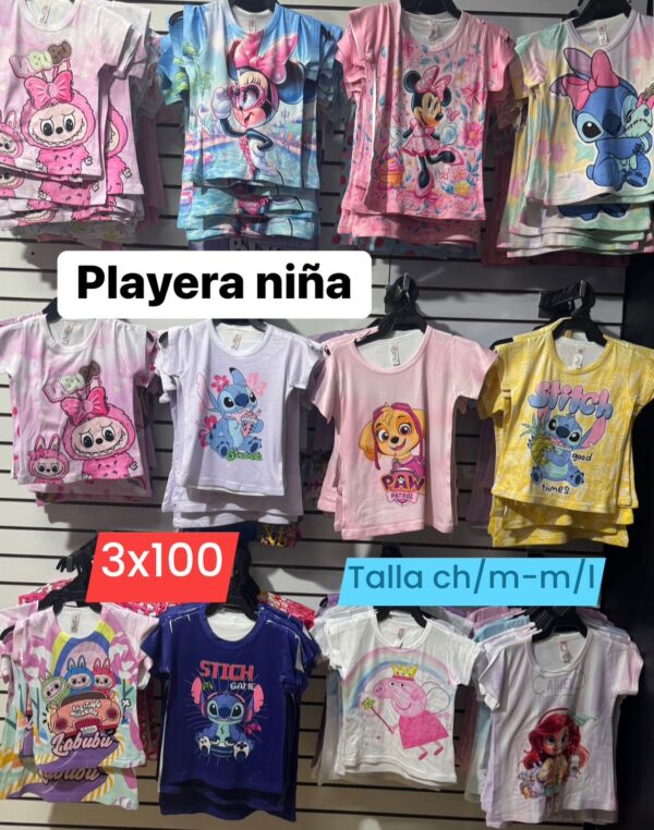 Playera niña 3x100