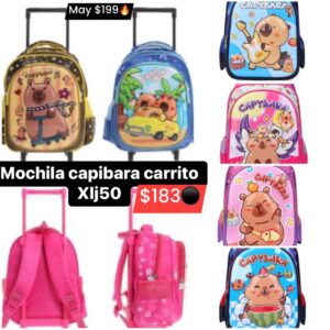 Mochila capibara carrito