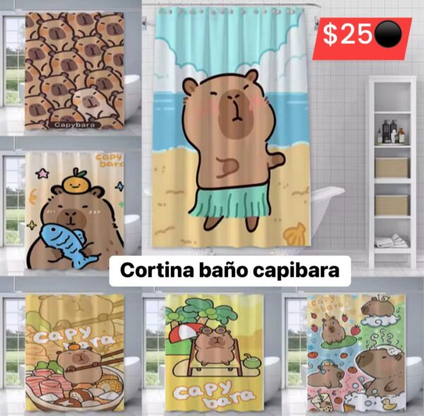 Cortina baño capibara