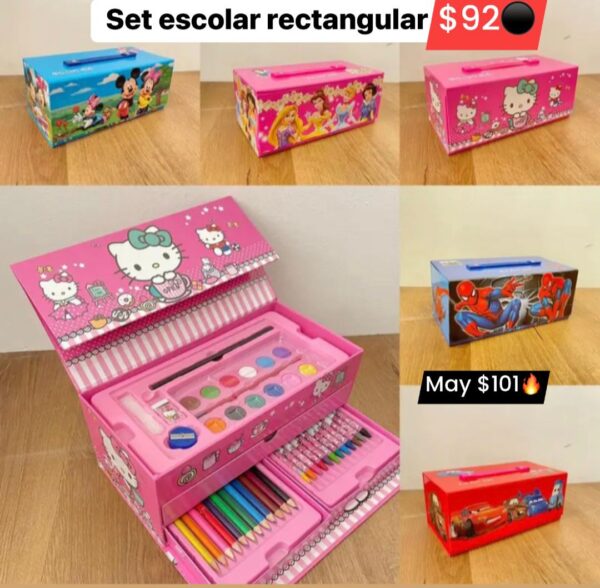 Set escolar rectangular
