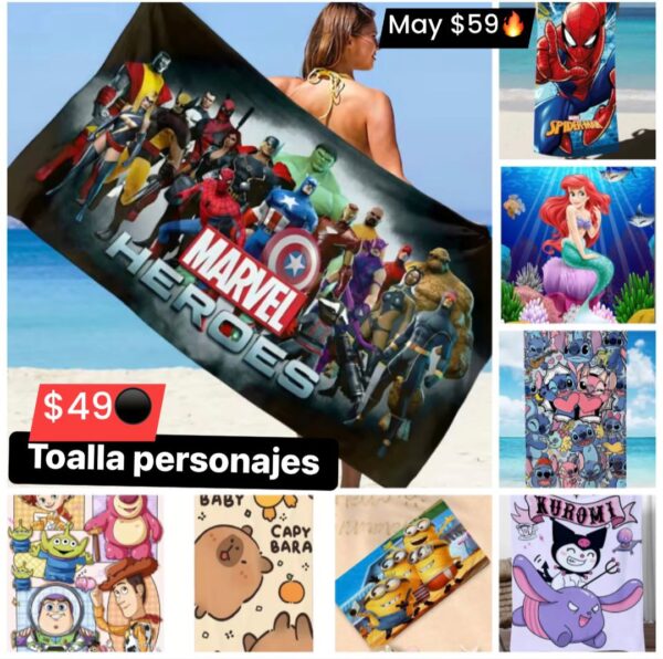 Toalla personajes