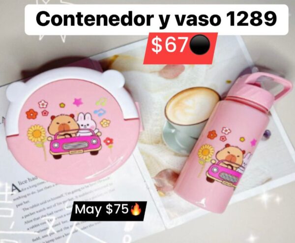 Contenedor y vaso 1289