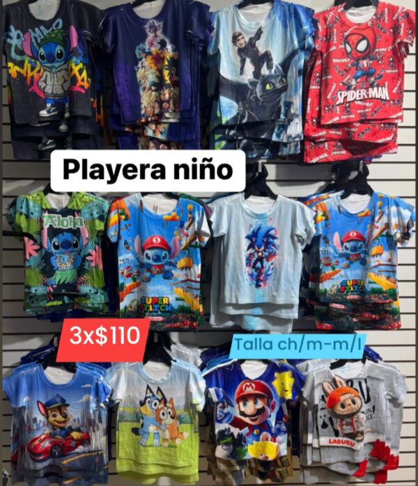 Playera niño 3x110