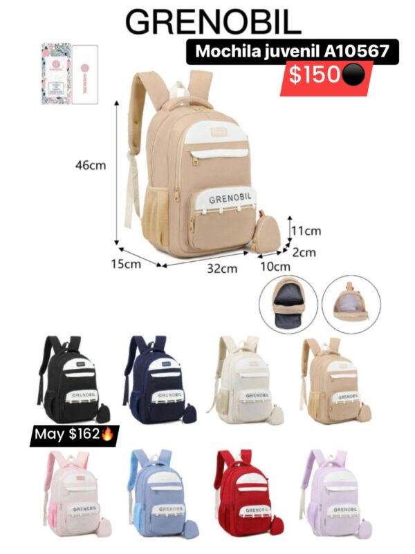 Mochila juvenil A10567 