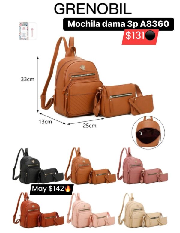 Mochila dama 3p A8360