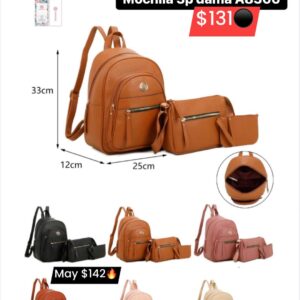 Mochila 3p dama A8366