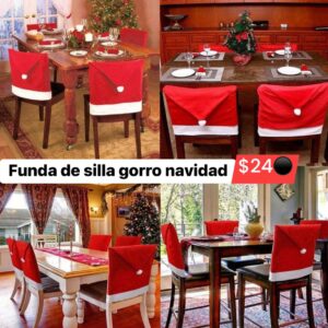 Funda silla gorro navidad 