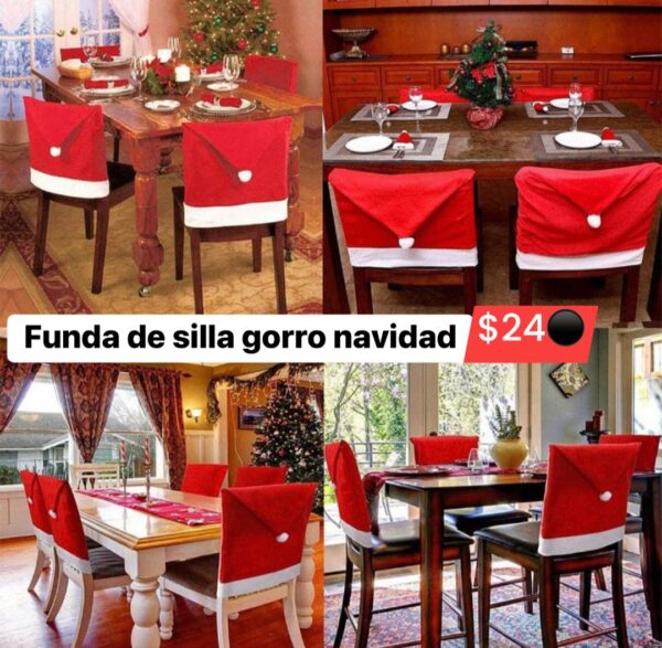 Funda silla gorro navidad 