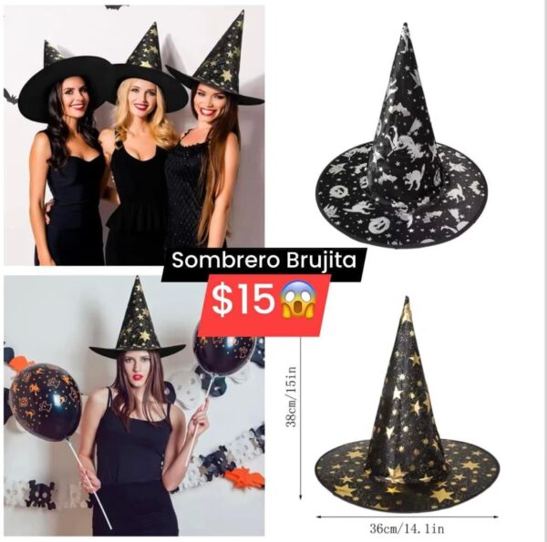 Sombrero bruja 