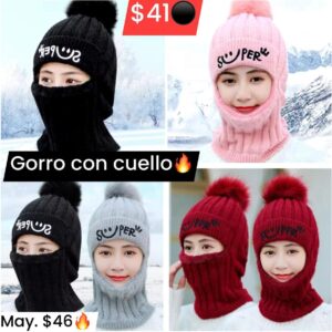Gorro con cuello 