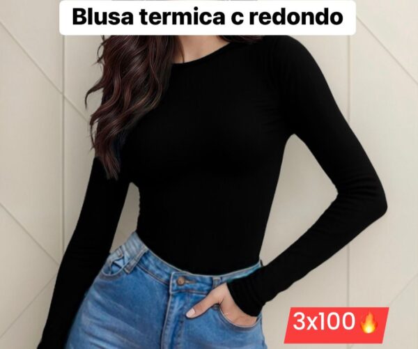 Blusa térmica cuello redondo 3x100