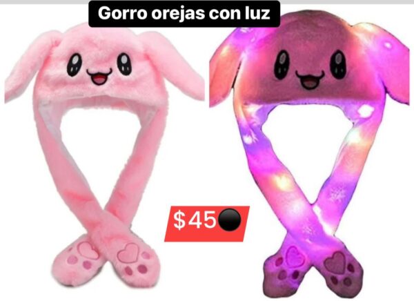 Gorro orejas luz 