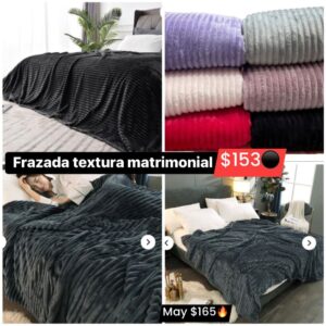 Frazada textura matrimonial 