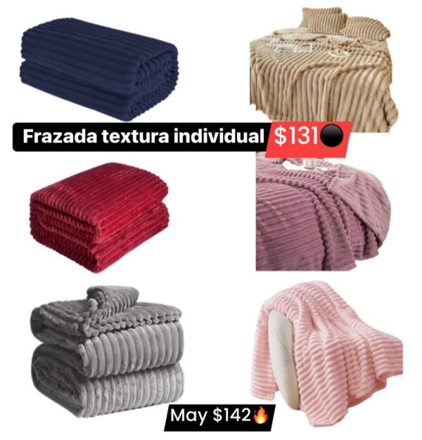 Frazada textura individual 