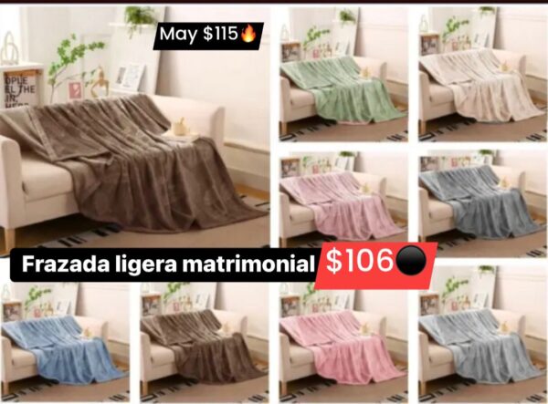 Frazada ligera matrimonial 