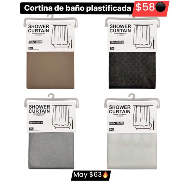 Cortina de baño plastificada 