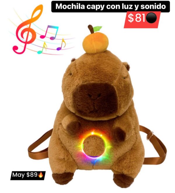 Mochila capy con luz y sonido 