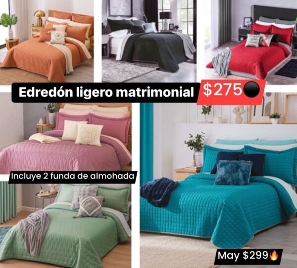 Edredón ligero matrimonial 