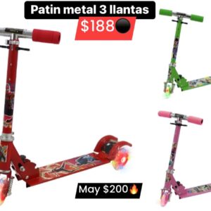 Patin Metal 3 llantas