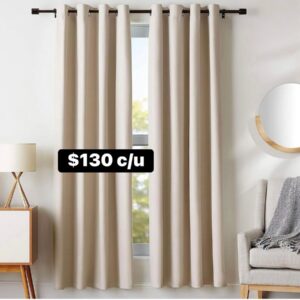 Cortinas blackout BEIGE una hoja