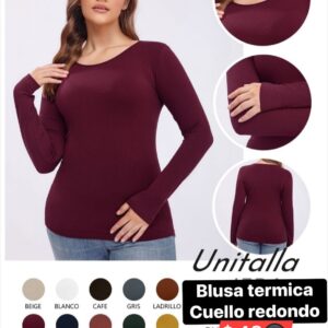Blusa termica cuello redondo