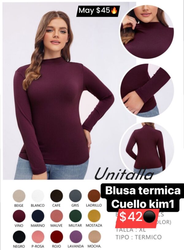 Blusa termica cuello kim