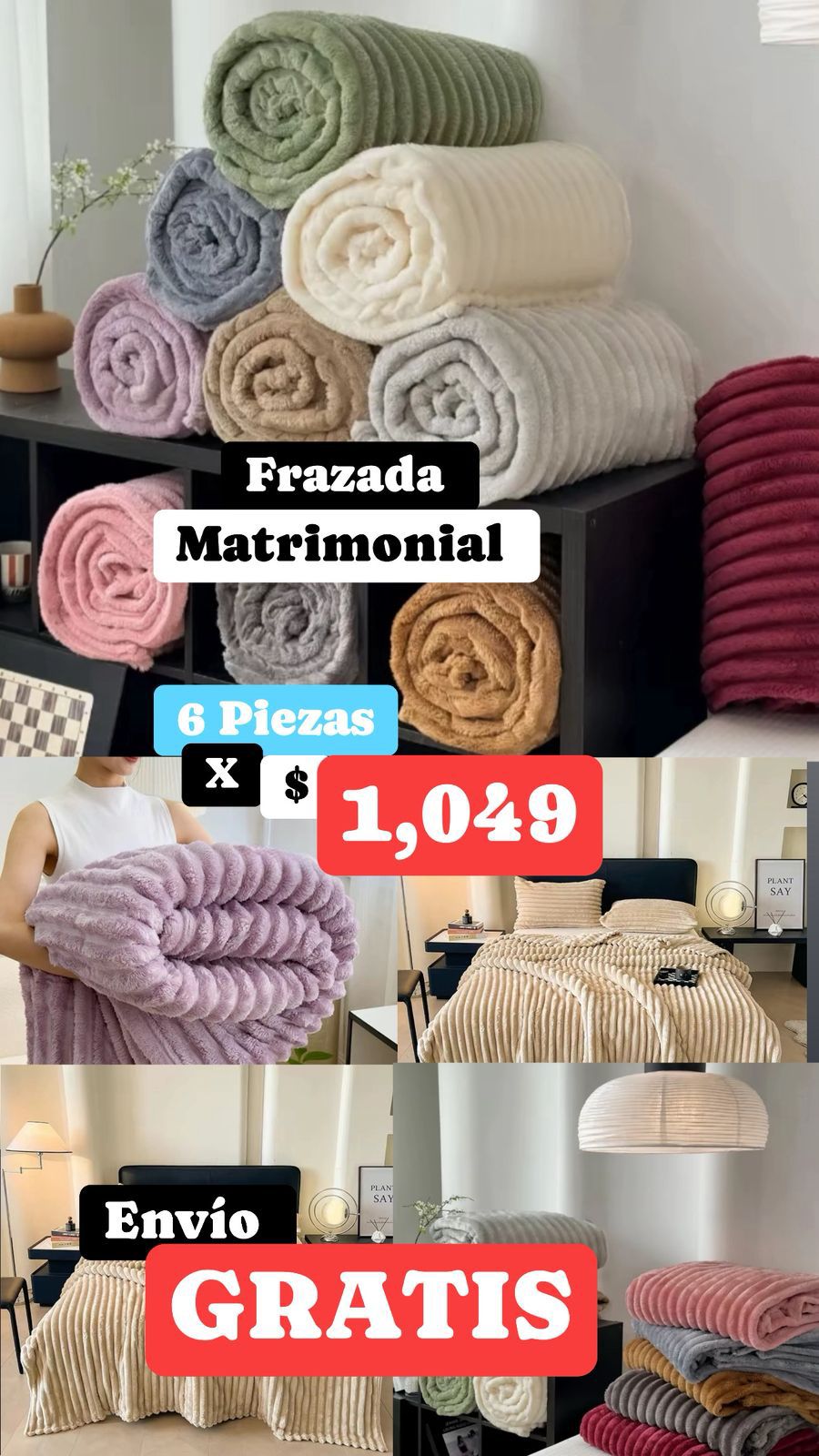 Combo Frazada Matrimonial