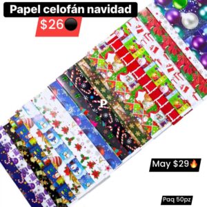 Papel celofán navidad