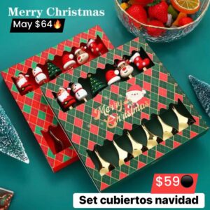 Set cubiertos navidad