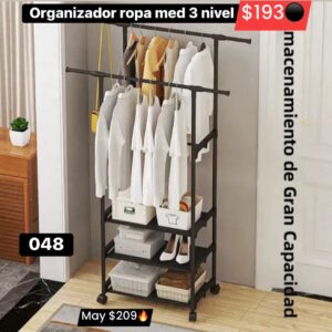 Organizador ropa med 3 nivel
